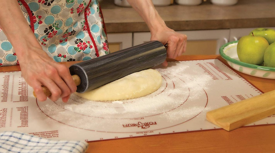 Fox Run Black Marble Rolling Pin 10" by Kitchen Niche