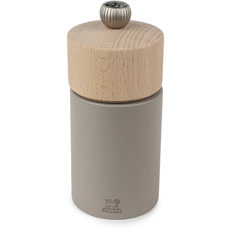 Peugeot Boreal Manual Salt Mill – Pebble Grey Beechwood – 12 cm