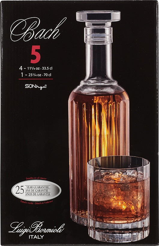 Luigi Bormioli Rocco Bach Crystal Glass Whisky Set of 6 by Kitchen Niche