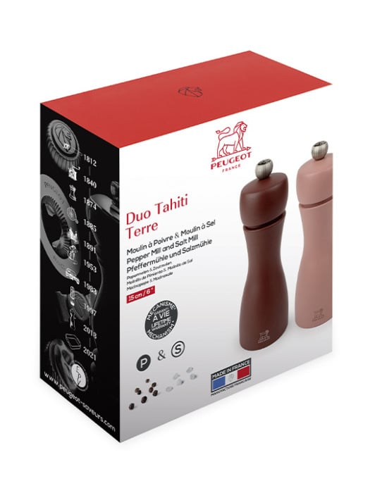 Peugeot Tahiti Duo Earth Salt & Pepper Mill Set - 15cm by Kitchen Niche