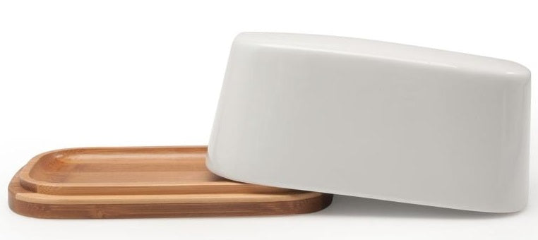BIA Cordon Bleu Bamboo Tray Butter Dish for 1lb of Butter by Kitchen Niche