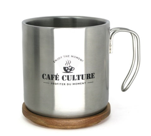 Café Culture Stainless Steel Double Walled Mug Cafe Culture by Kitchen Niche