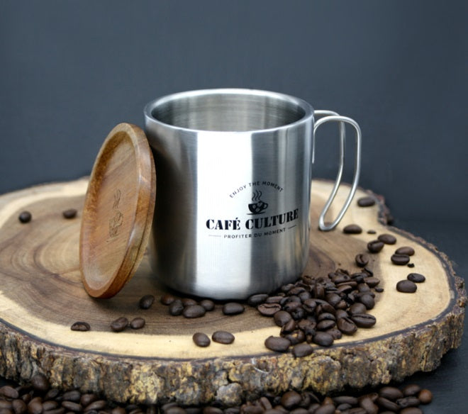 Café Culture Stainless Steel Double Walled Mug Cafe Culture by Kitchen Niche