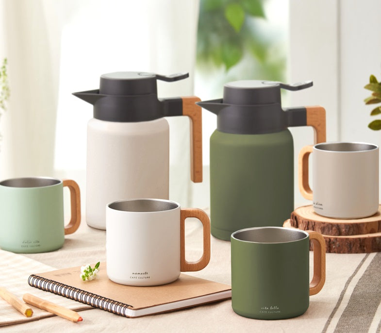 Cafe Culture Dolce Vita Double Walled Mug Sage Green