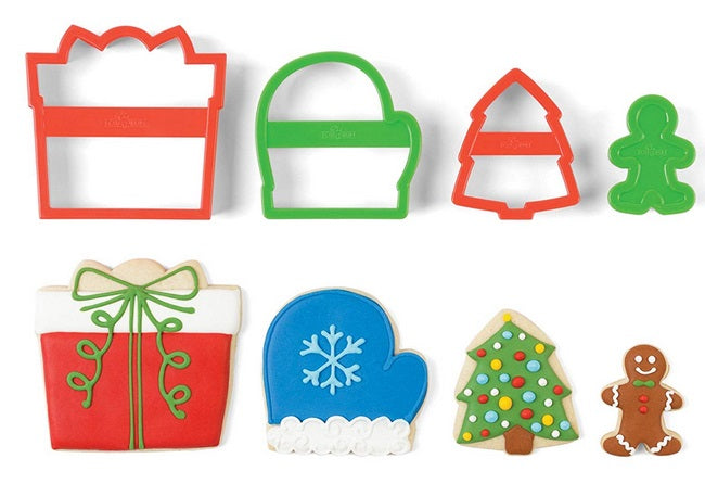 Fox Run Present Christmas Cookie Cutter Set of 4 by Kitchen Niche