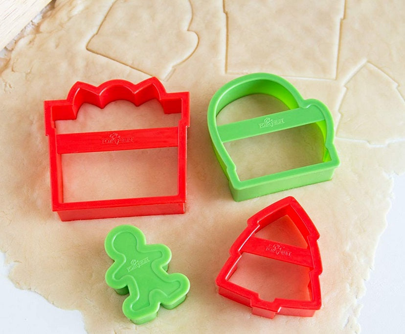 Fox Run Present Christmas Cookie Cutter Set of 4 by Kitchen Niche