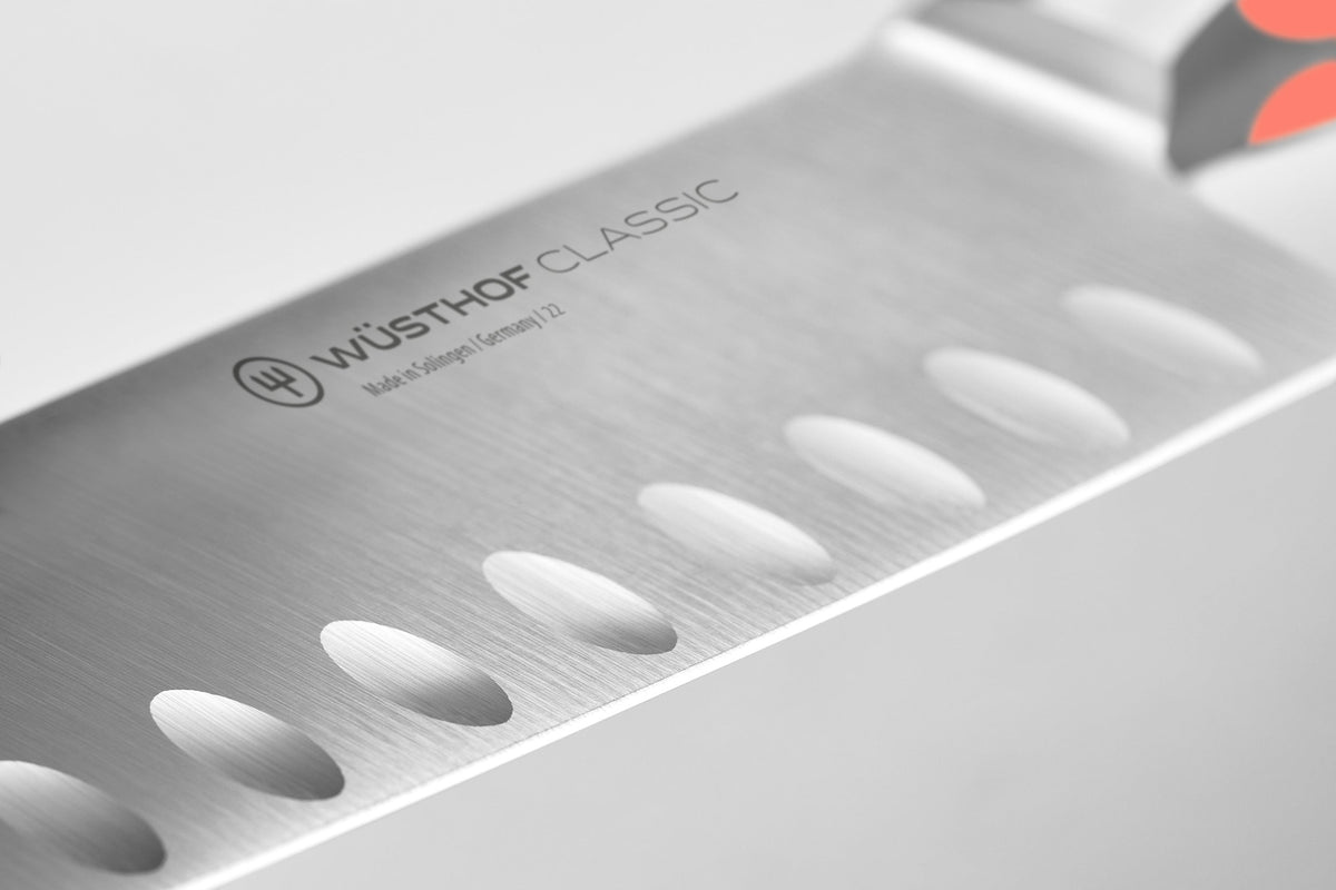 Wüsthof Classic Coral Peach Hollow Ground Santoku Knife – 7" Wusthof by Kitchen Niche