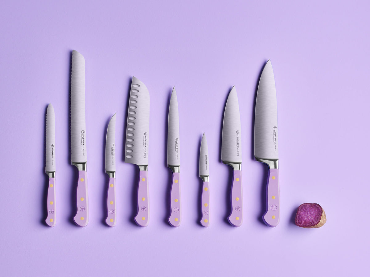 Wüsthof Classic Purple Yam Serrated Utility Knife – 5" Wusthof by Kitchen Niche