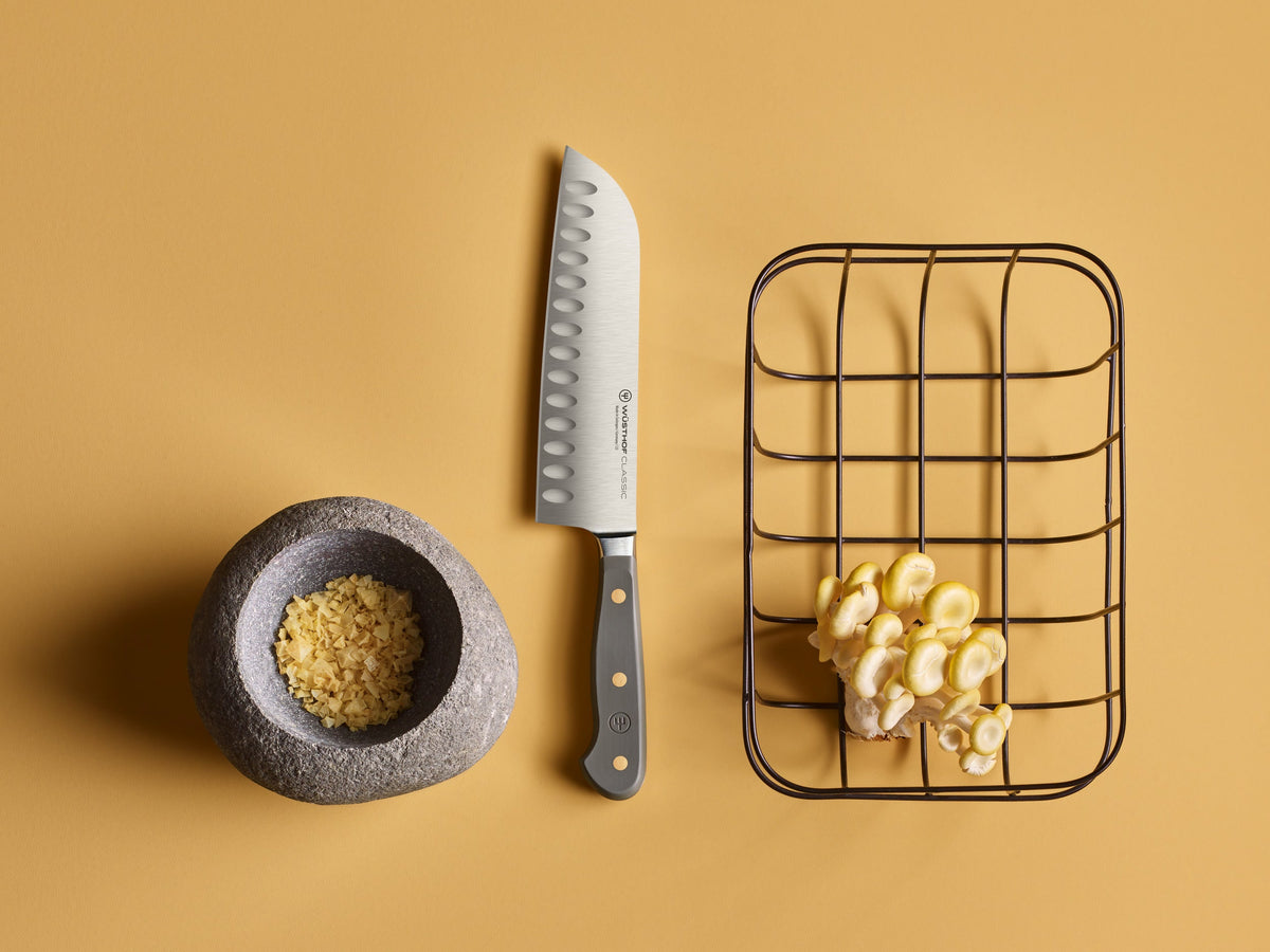 Wüsthof Classic Velvet Oyster Hollow Ground Santoku Knife – 7" Wusthof by Kitchen Niche