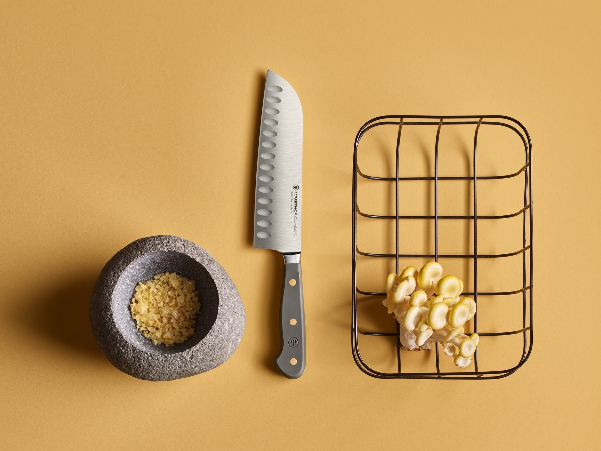 Wüsthof Classic Velvet Oyster Hollow Ground Santoku Knife – 7" Wusthof by Kitchen Niche