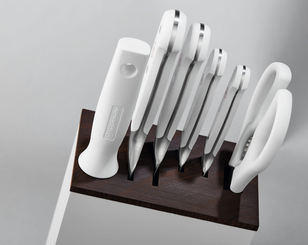 Wüsthof Slim Knife Block – White Wusthof by Kitchen Niche
