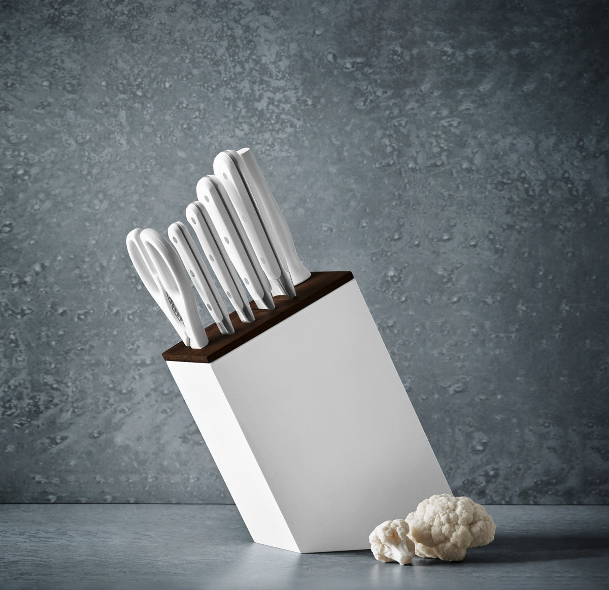 Wüsthof Slim Knife Block – White Wusthof by Kitchen Niche