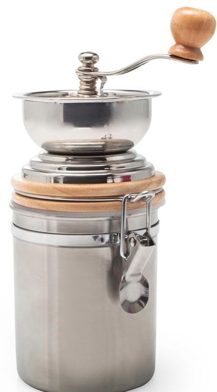 Danesco Stainless Steel Manual Coffee Grinder with Canister by Kitchen Niche