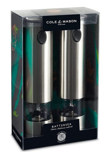 Cole & Mason Battersea Electronic Salt & Pepper Mill Set by Kitchen Niche