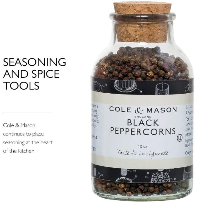 Cole & Mason Large Black Peppercorn Refill 10oz by Kitchen Niche