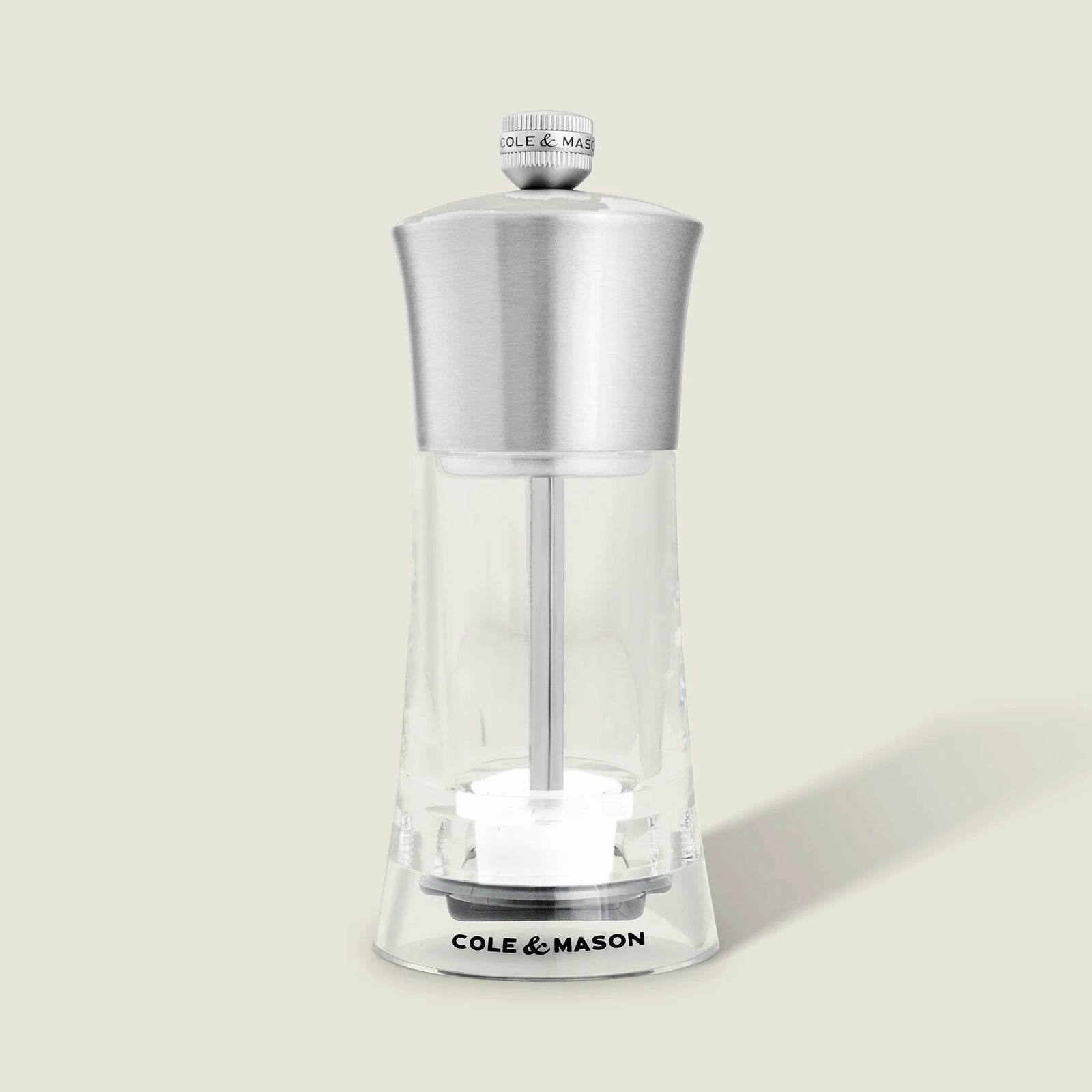 Cole & Mason Bromley Salt Mill – Acrylic & Stainless Steel