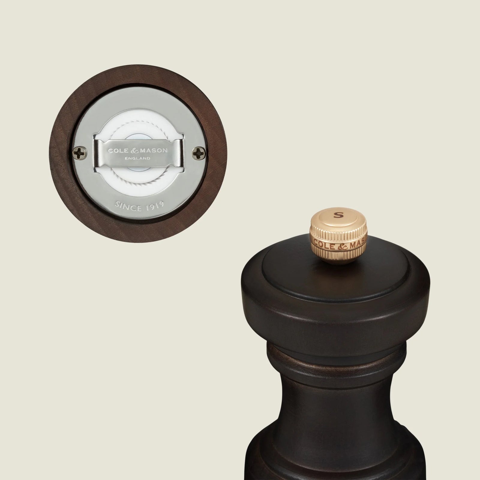 Cole & Mason Hoxton Salt Mill – Chocolate Wood