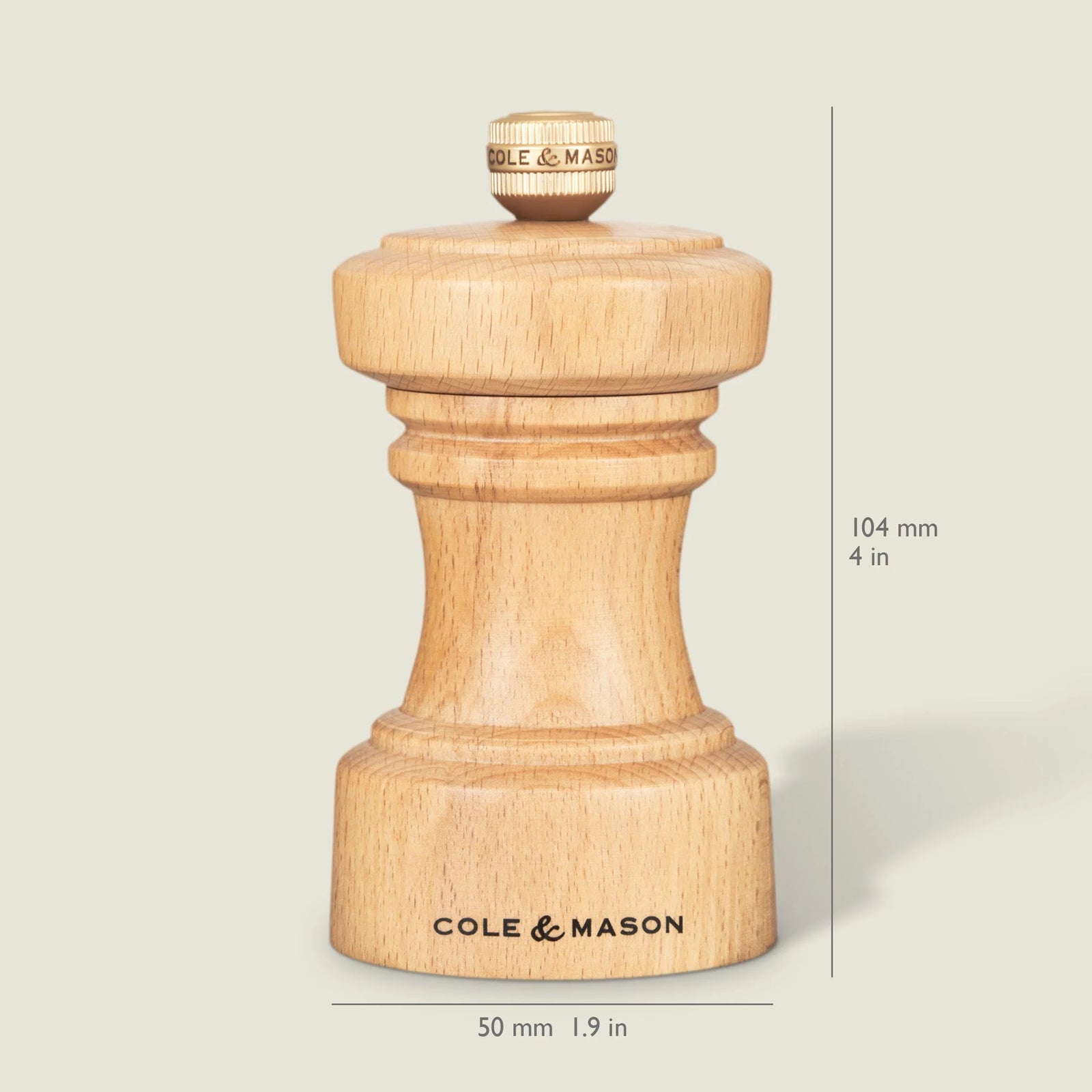 Cole & Mason Hoxton Salt Mill – Natural Beech