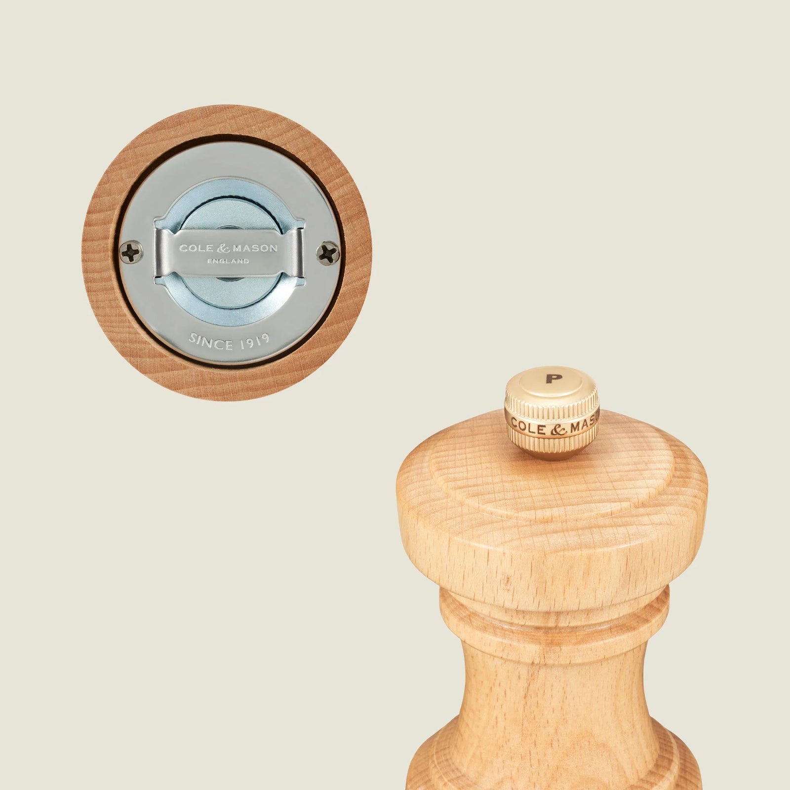 Cole & Mason Hoxton Pepper Mill – Natural Beech