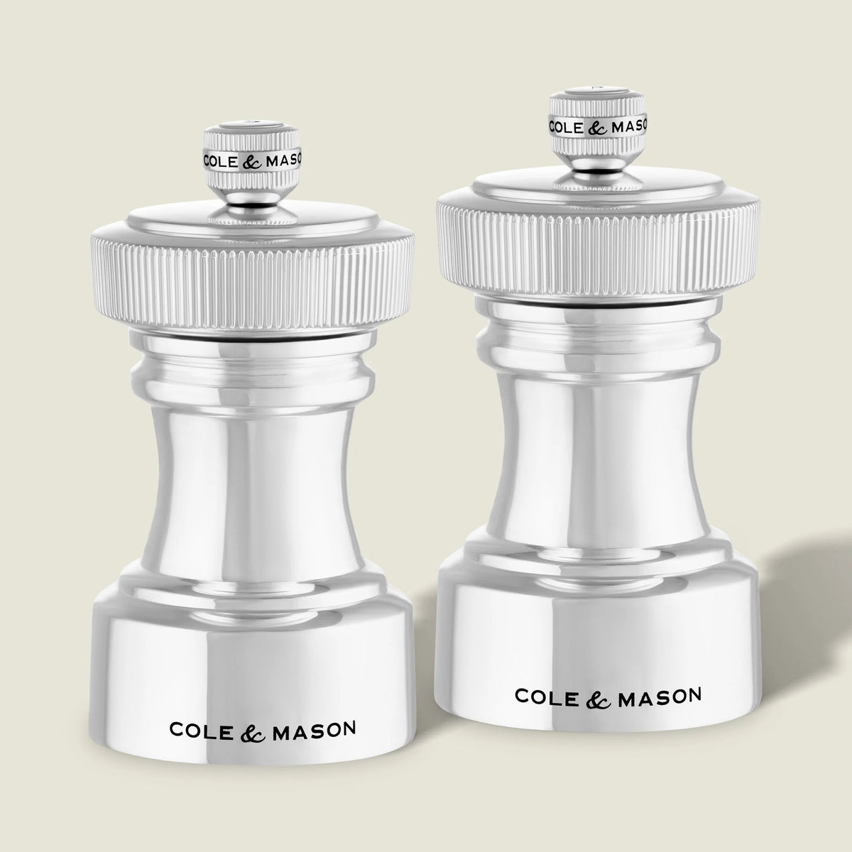 Cole &amp; Mason Hoxton Salt &amp; Pepper Mill Gift Set – Silver Plated