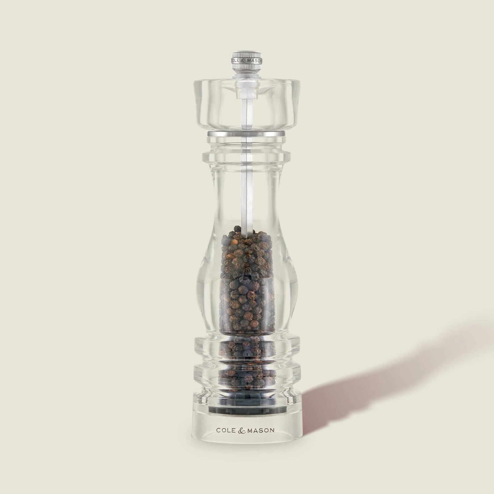 Cole & Mason London Pepper Mill – Acrylic – 8.5" / 22 cm (Pre-filled)