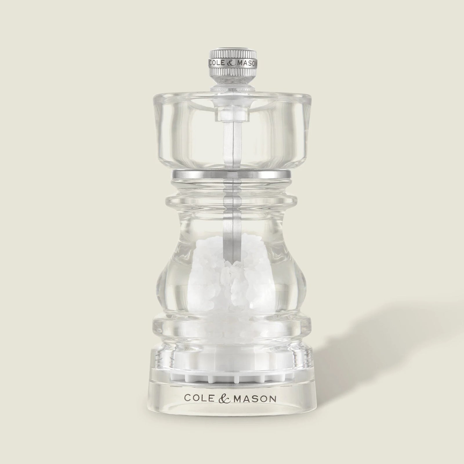 Cole & Mason London Salt Mill – Acrylic – 5" / 13 cm (Pre-filled)