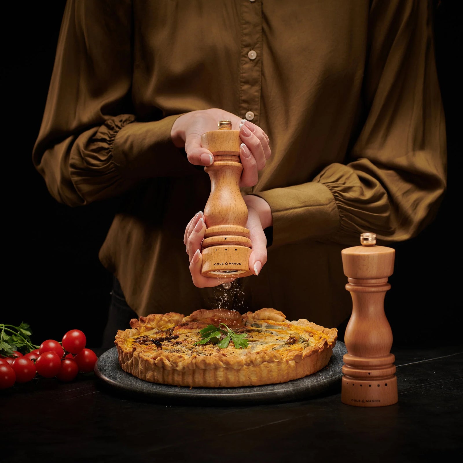 Cole & Mason London Grind Select Salt & Pepper Mill Gift Set – Natural Beech – 7" / 18 cm