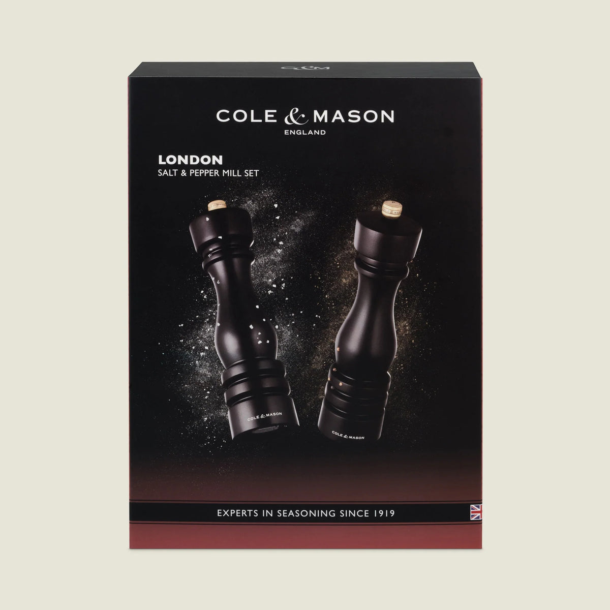 Cole & Mason London Collection Salt & Pepper Mill Gift Set – Chocolate Wood – 8.5" / 22 cm