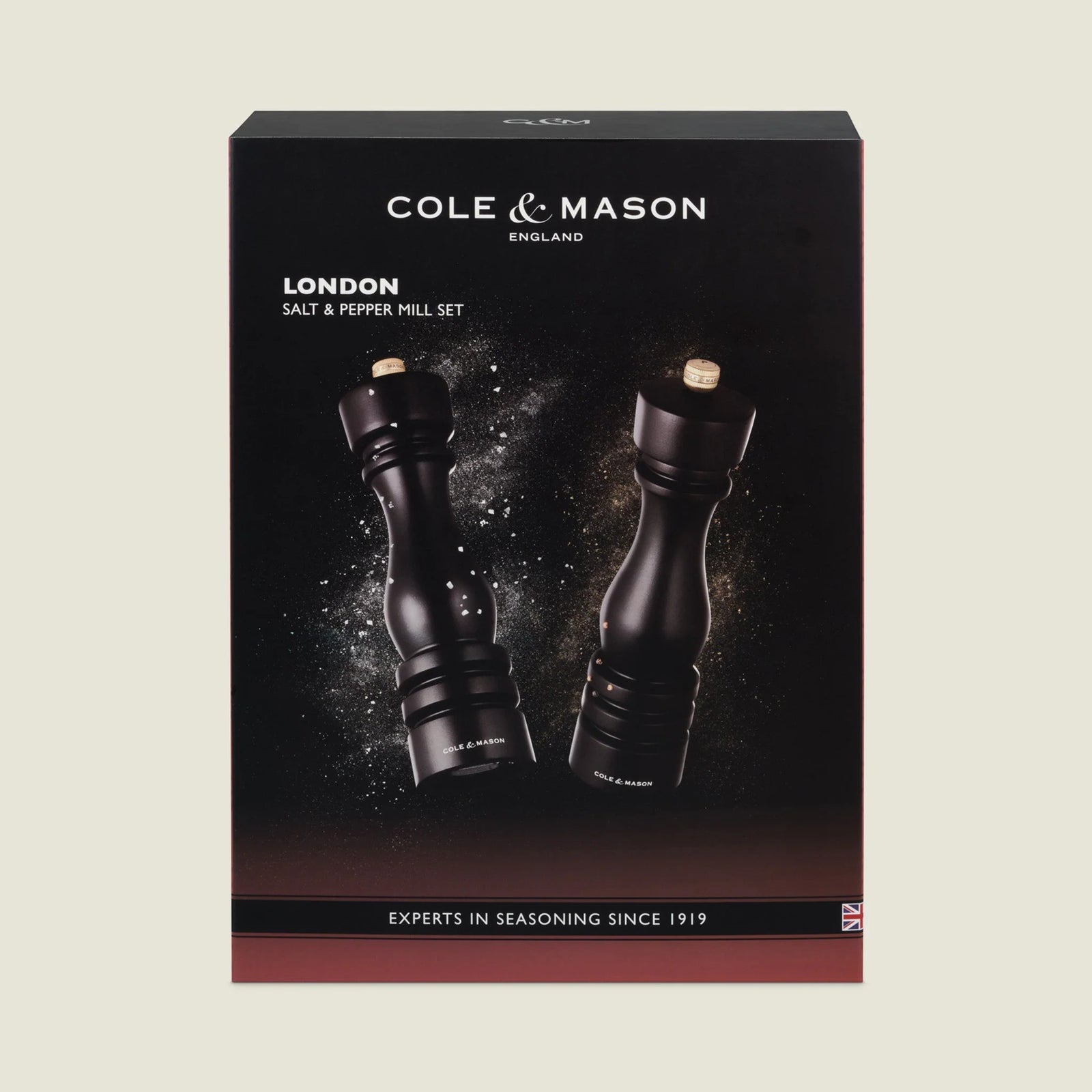 Cole & Mason London Collection Salt & Pepper Mill Gift Set – Chocolate Wood – 8.5" / 22 cm