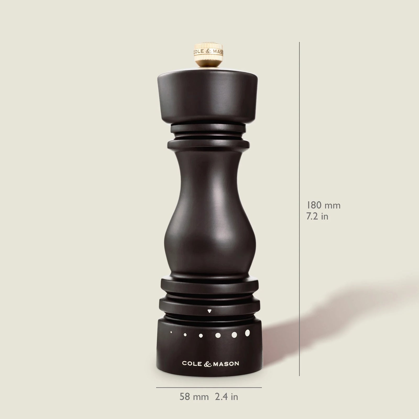 Cole & Mason London Grind Select Salt & Pepper Mill Gift Set – Chocolate Wood – 7" / 18 cm