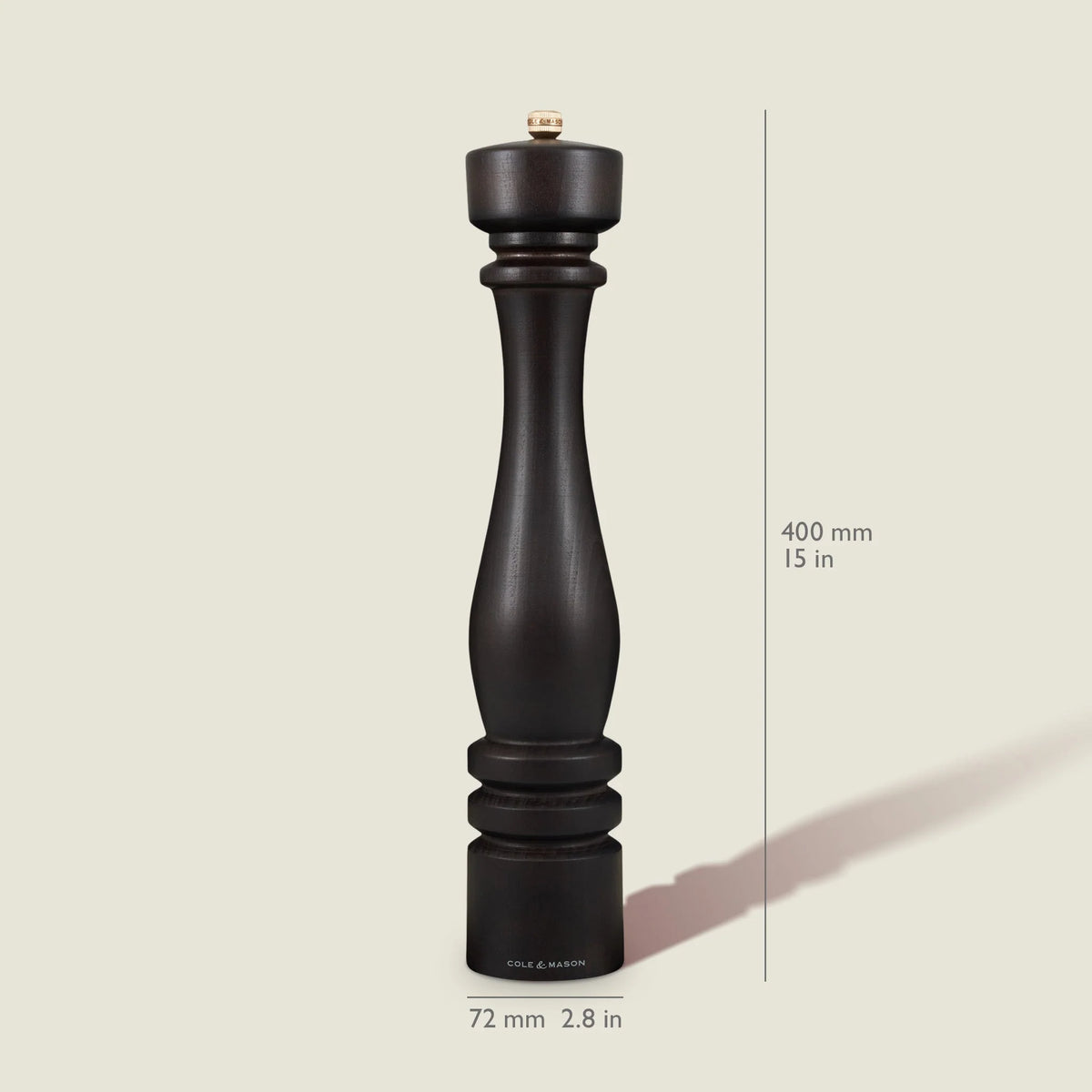Cole & Mason London Pepper Mill – Chocolate Wood – 16" / 40 cm