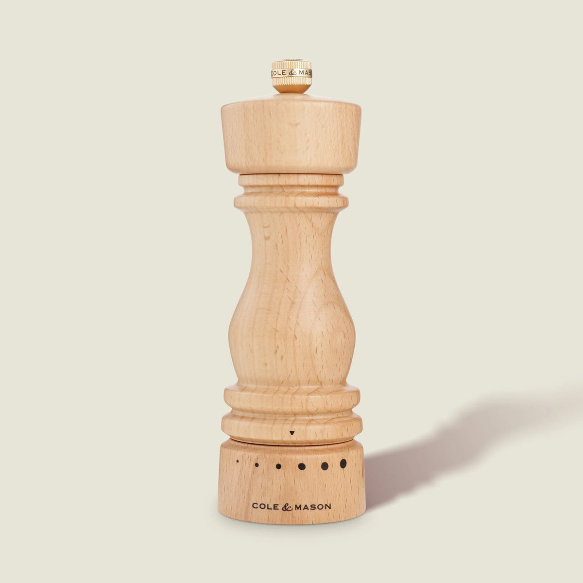 Cole &amp; Mason London Grind Select Pepper Mill – Natural Beech – 7" / 18 cm