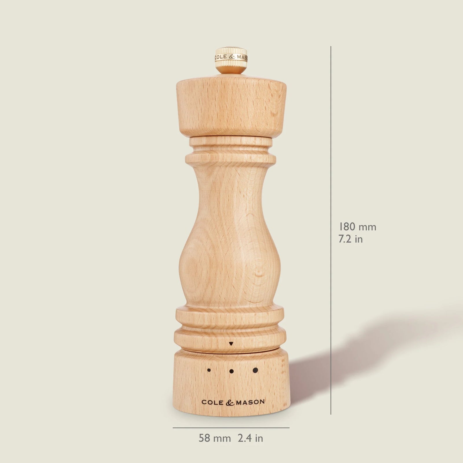 Cole & Mason London Grind Select Salt & Pepper Mill Gift Set – Natural Beech – 7" / 18 cm