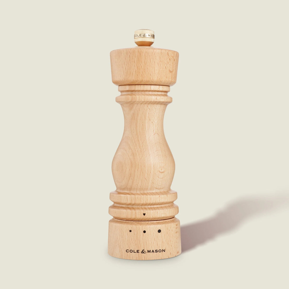 Cole &amp; Mason London Grind Select Salt Mill – Natural Beech – 7" / 18 cm