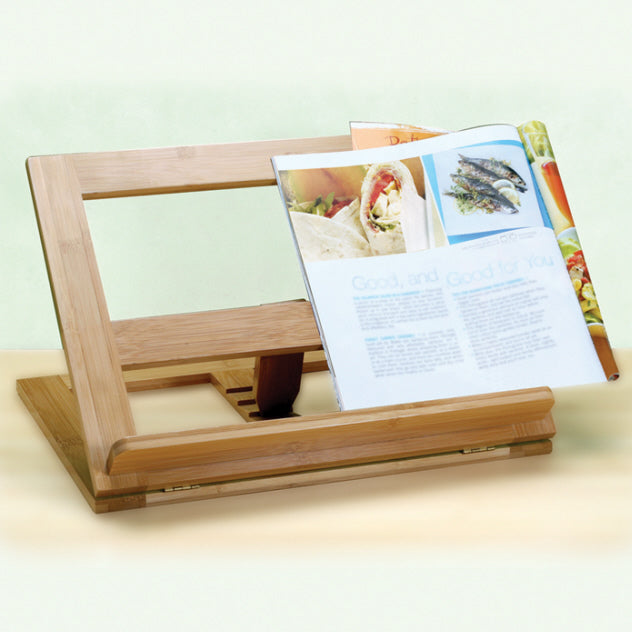 Natural Living Bamboo Cookbook Holder by Kitchen Niche