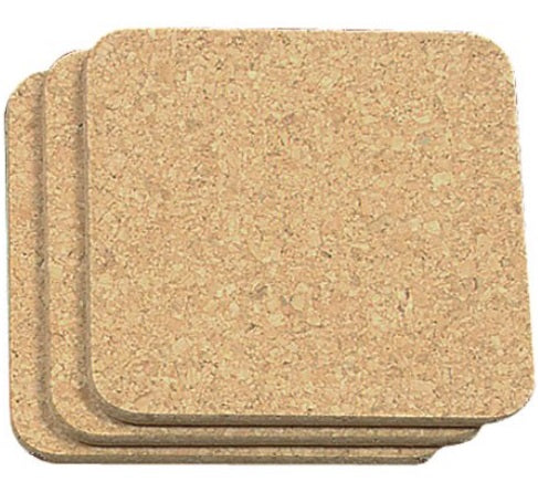 Fox Run Set of 3 Square Cork Trivets by Kitchen Niche