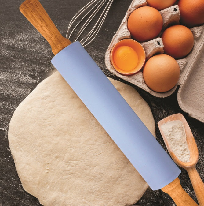 Danesco A La Tarte Blue Silicone Rolling Pin by Kitchen Niche