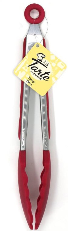 Danesco A La Tarte Red Silicone Tongs by Kitchen Niche