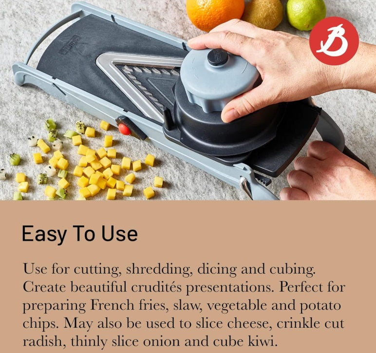 DeBuyer Viper Mandoline Slicer with 2 Julienne Blades De Buyer by Kitchen Niche