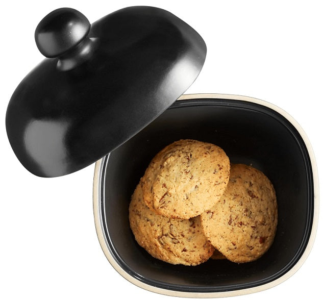 Emile Henry Cookie Jar Truffle Black Emile Henry by Kitchen Niche