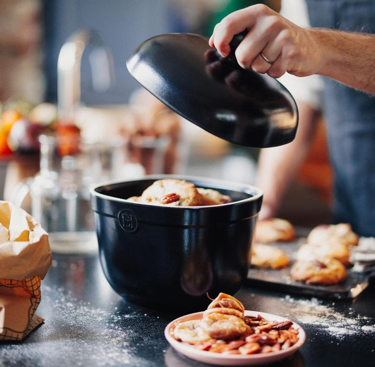 Emile Henry Cookie Jar Truffle Black Emile Henry by Kitchen Niche