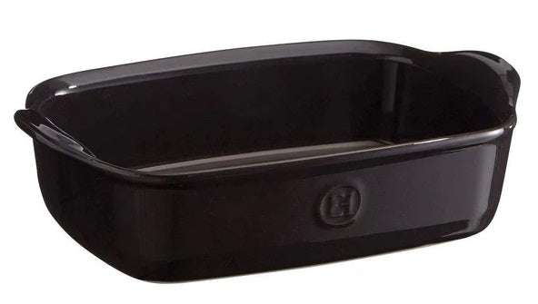 Emile Henry Rectangular Baking Dish Individual Charcoal Black Emile Henry by Kitchen Niche