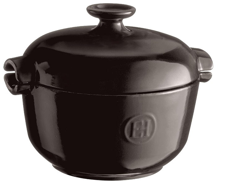 Emile Henry Rice Pot Charcoal Black Emile Henry by Kitchen Niche
