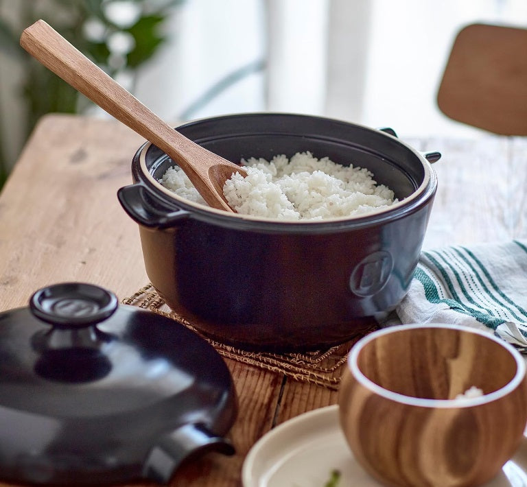 Emile Henry Rice Pot Charcoal Black Emile Henry by Kitchen Niche