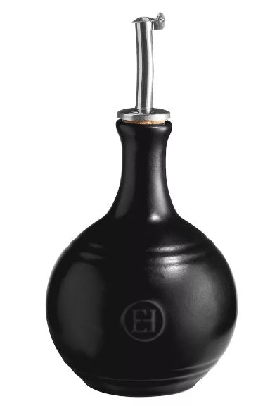 Emile Henry Vinegar Cruet Truffle Black Emile Henry by Kitchen Niche