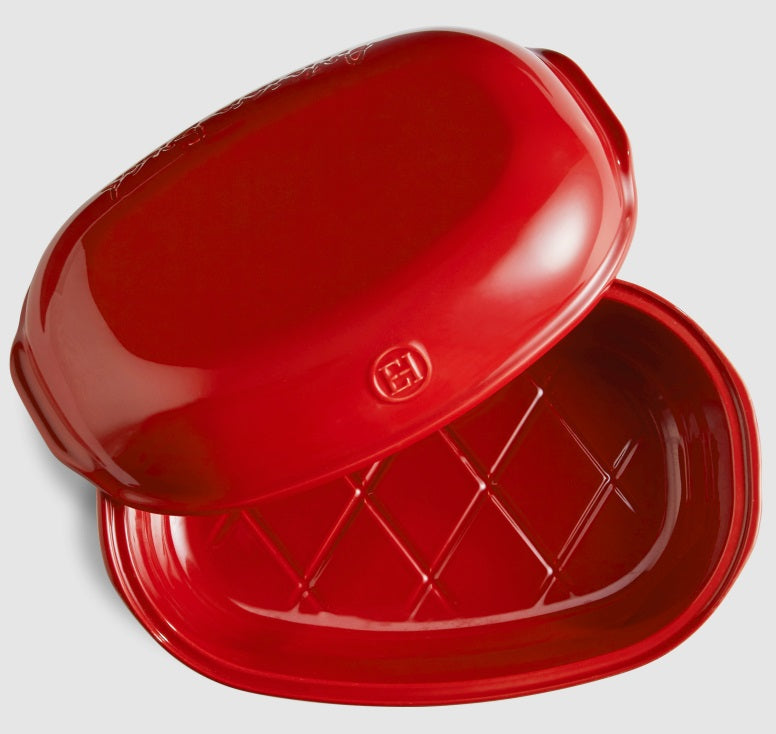 Emile Henry Artisan Loaf Bread Baker Burgundy Red by Kitchen Niche