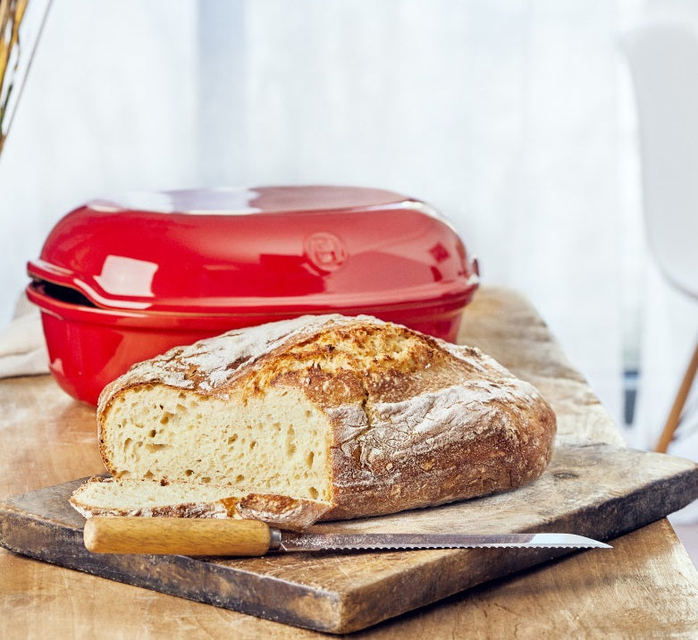 Emile Henry Artisan Loaf Bread Baker Burgundy Red by Kitchen Niche