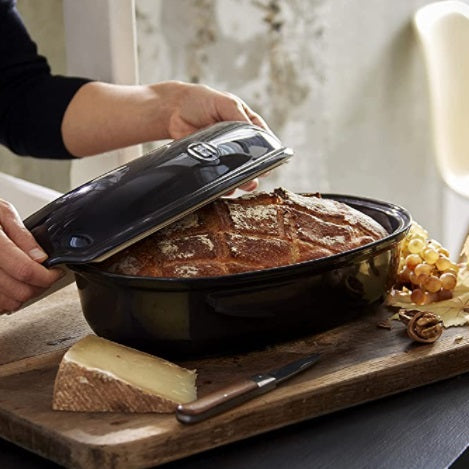 Emile Henry Artisan Loaf Bread Baker Midnight Blue by Kitchen Niche