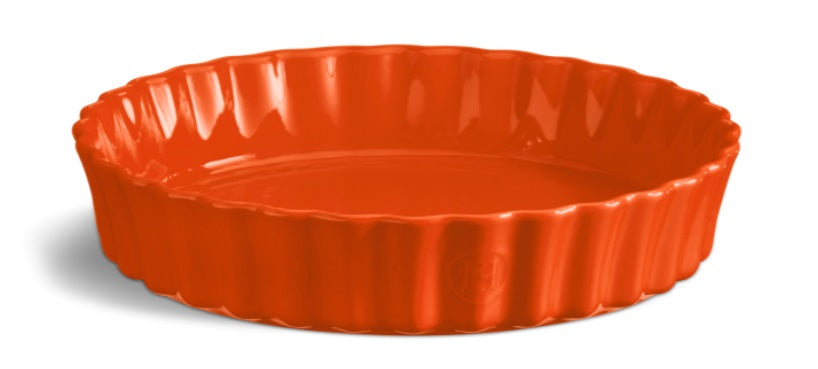 Emile Henry Deep Tart Dish Toscane Orange by Kitchen Niche