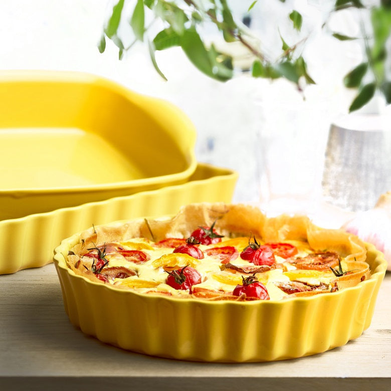 Emile Henry Deep Tart Dish Toscane Orange by Kitchen Niche